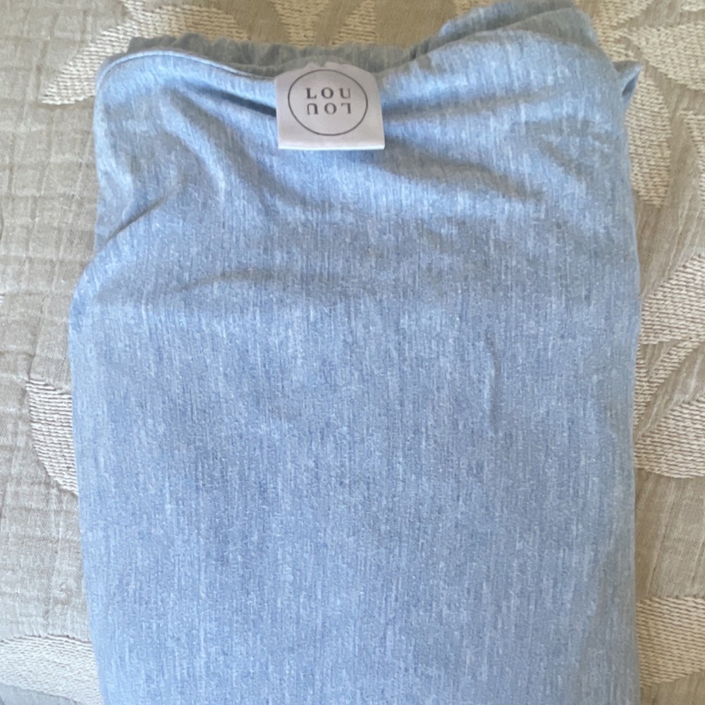 Lou Lou Swaddle Blanket Solid Blue Rayon/Spandex Rectangular 48 x 48 Wash Cold